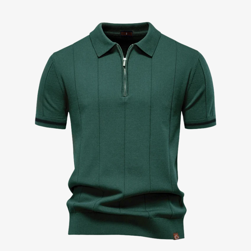 Brighton Knit Zip Polo