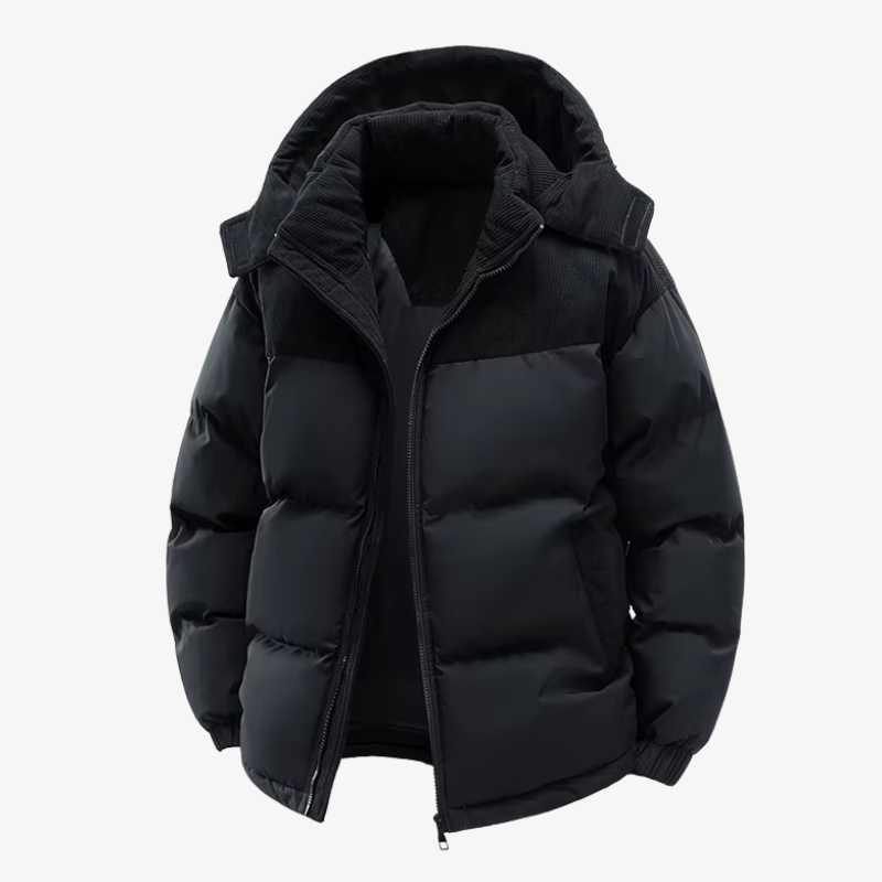 The Hackney Cord-Yoke Puffer Jacket