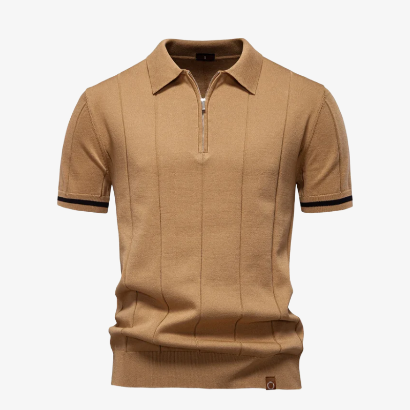 Brighton Knit Zip Polo