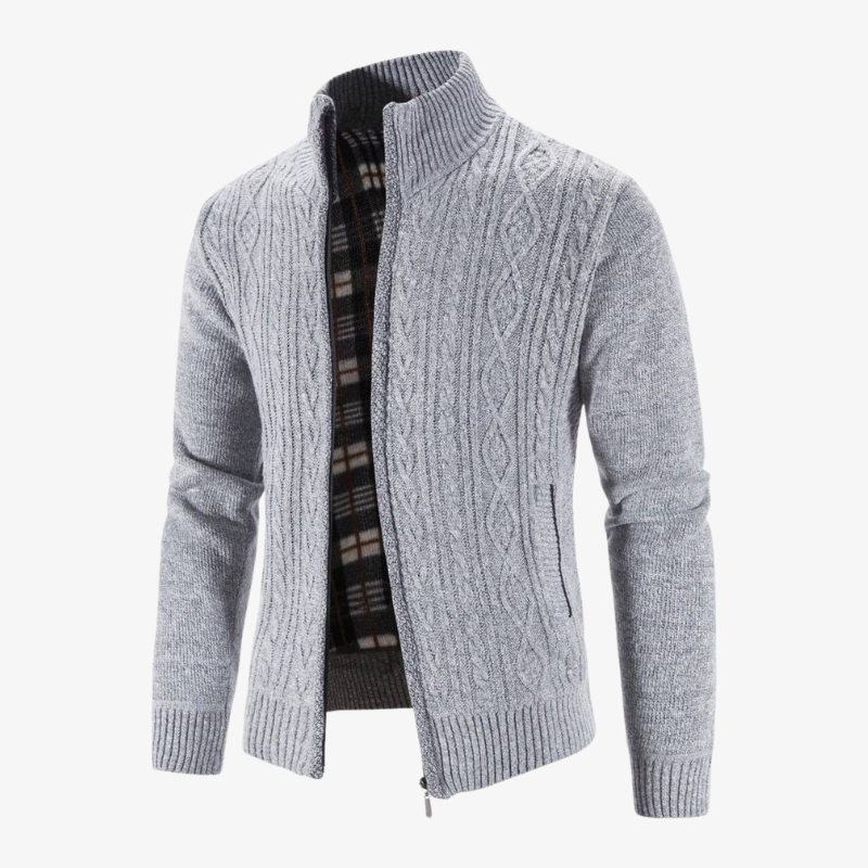 The Highland Fleece-Lined Cable Knit Jacket