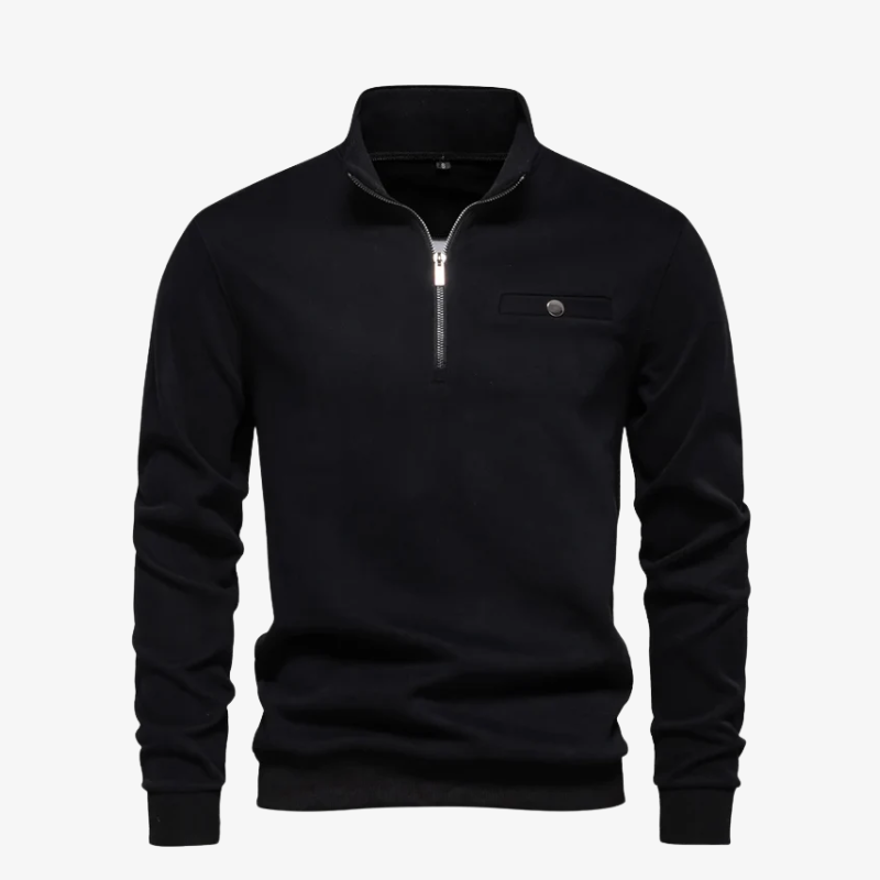 The Dover Cotton Quarter-Zip Jumper
