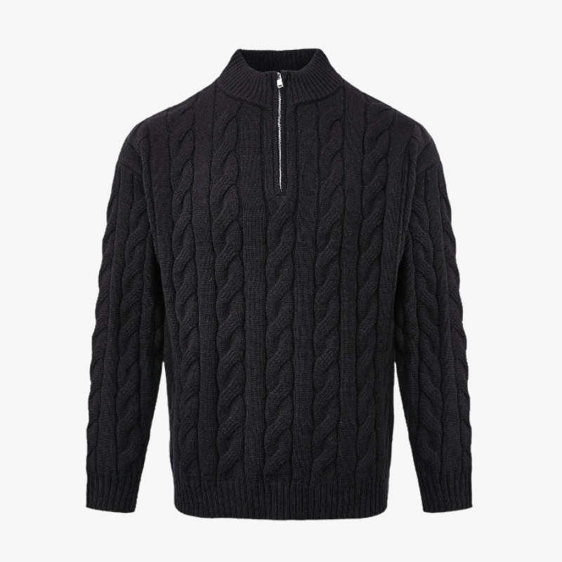 The Arran Heritage Cable Knit Half-Zip