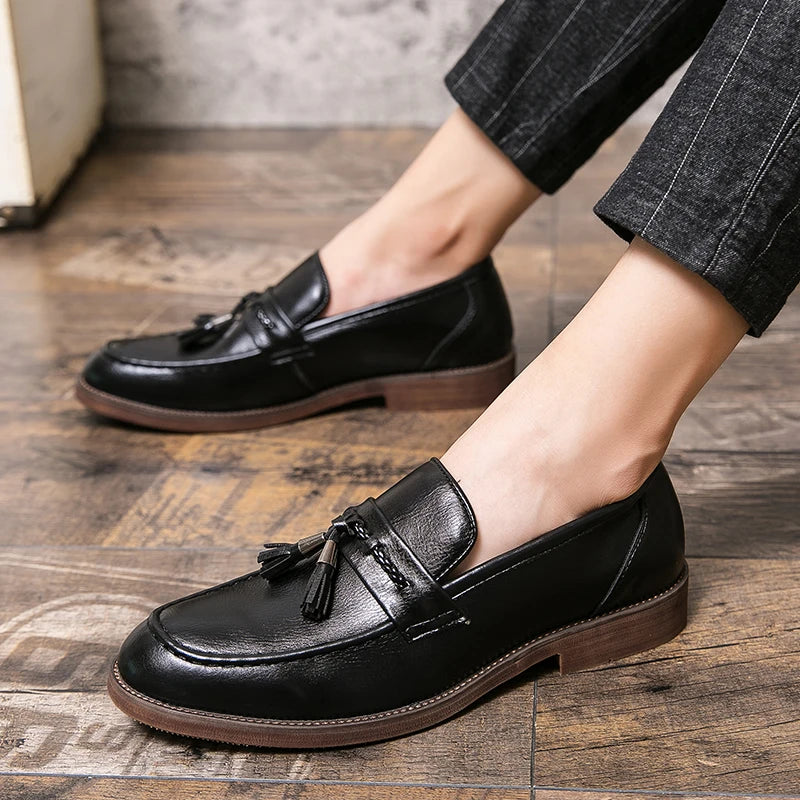 Leather Tassel Loafers