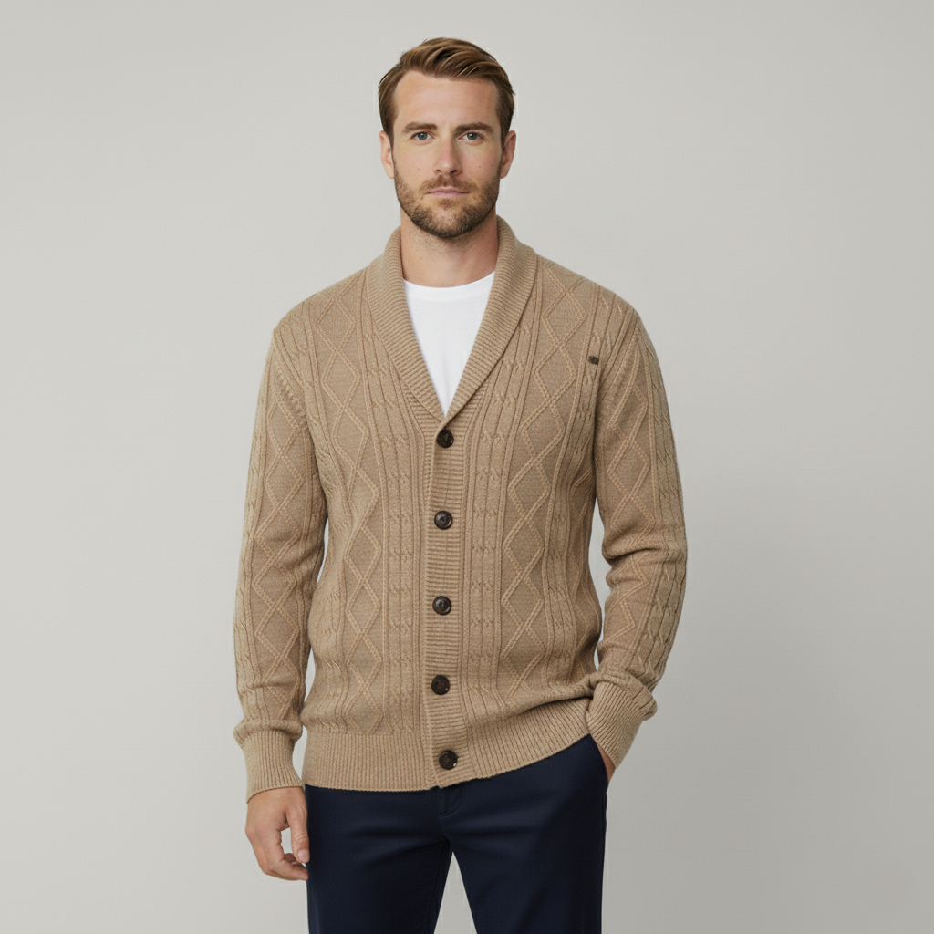 The Ascot Diamond Shawl Cardigan