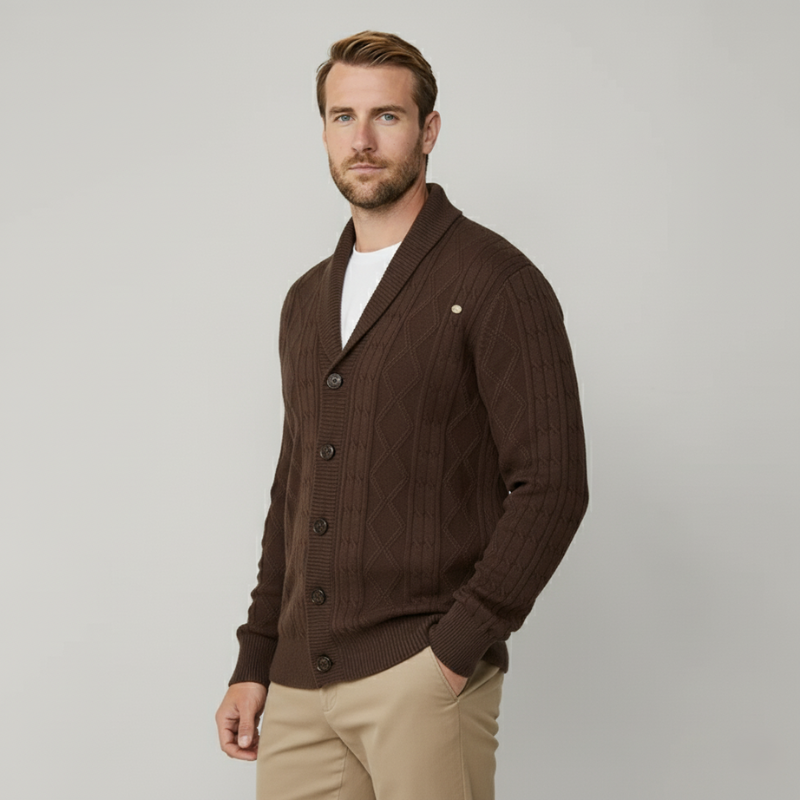 The Ascot Diamond Shawl Cardigan