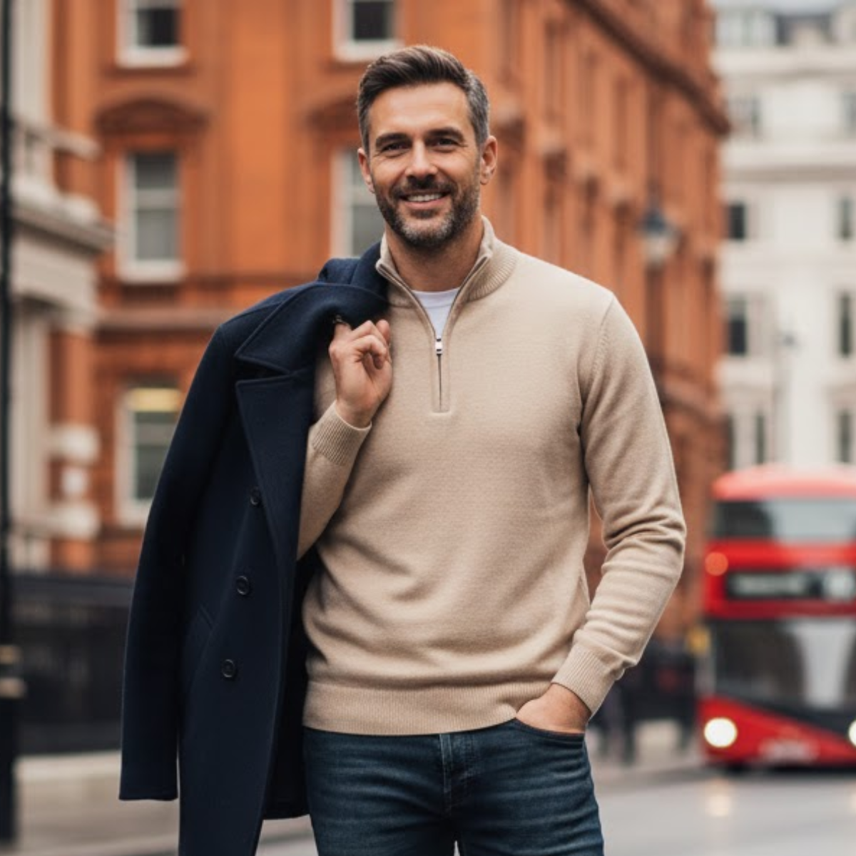 The Windsor Wool Quarter-Zip Jumper