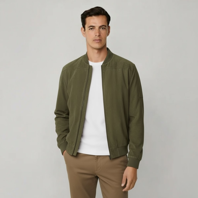 The Chelsea Suedette Bomber Jacket