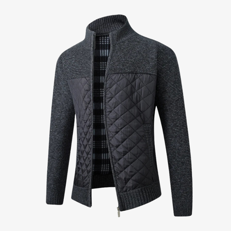 The Harris Quilted Panel Knit Jacket