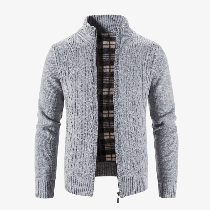 The Highland Fleece-Lined Cable Knit Jacket