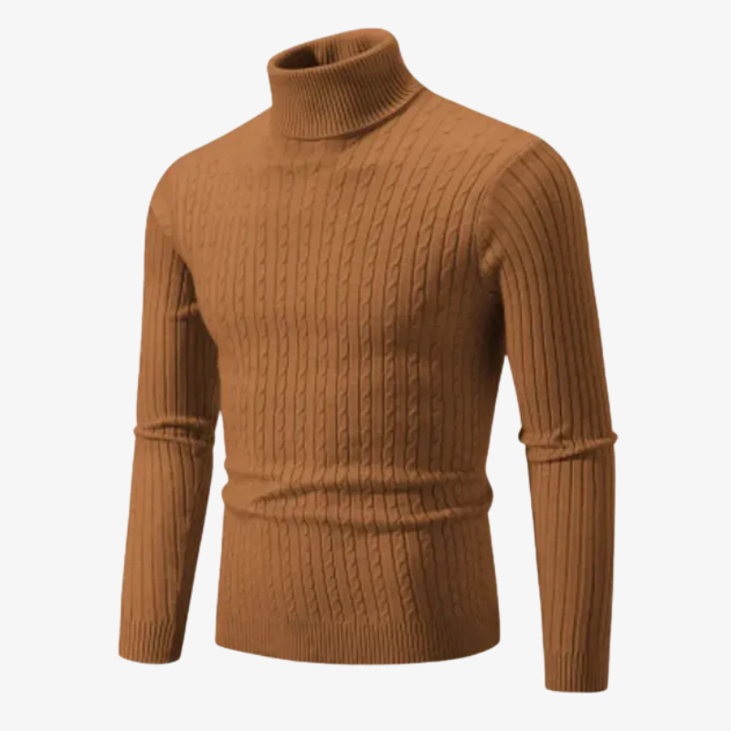 The Mayfair Cable Knit Roll Neck