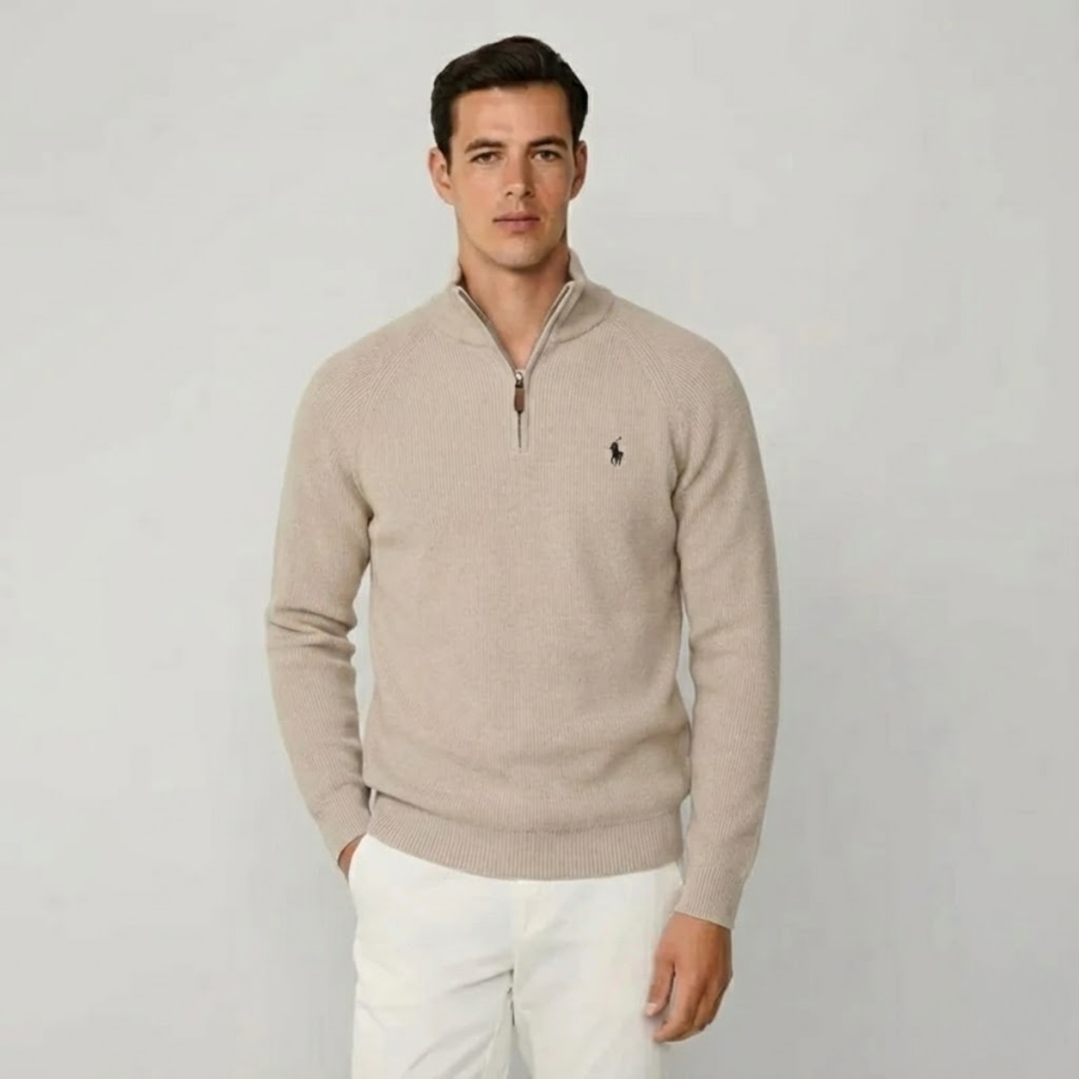 Polo Wool Quarter-Zip Jumper | Clearance Sale