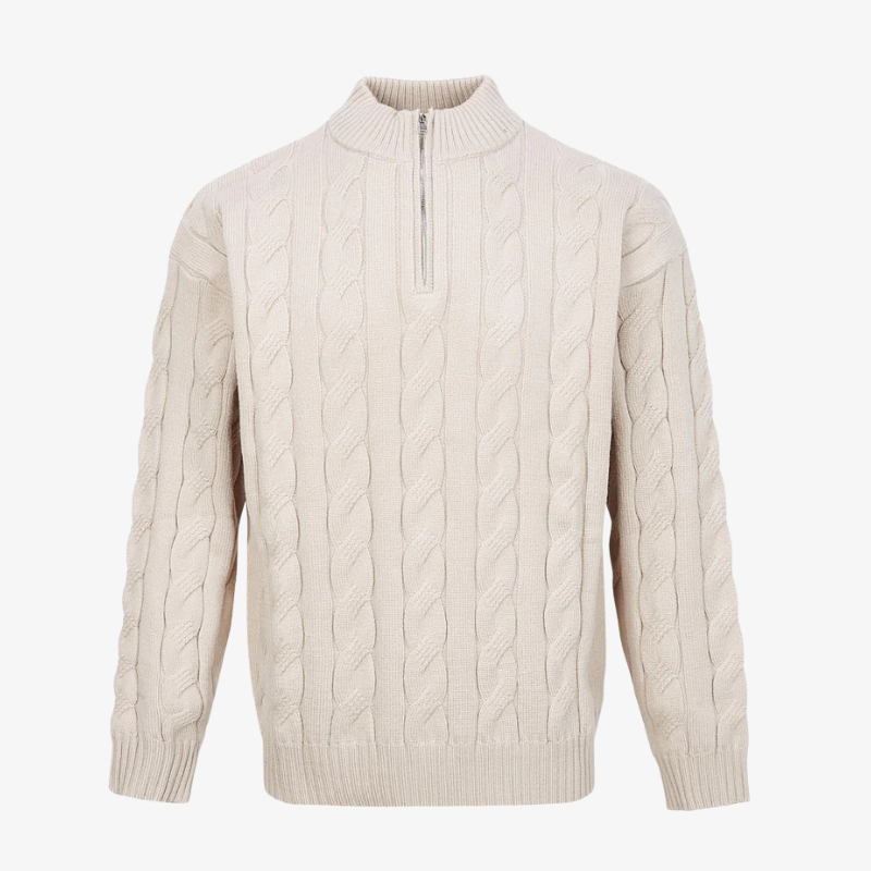 The Arran Heritage Cable Knit Half-Zip