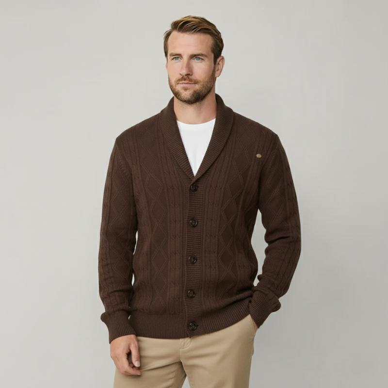 The Ascot Diamond Shawl Cardigan