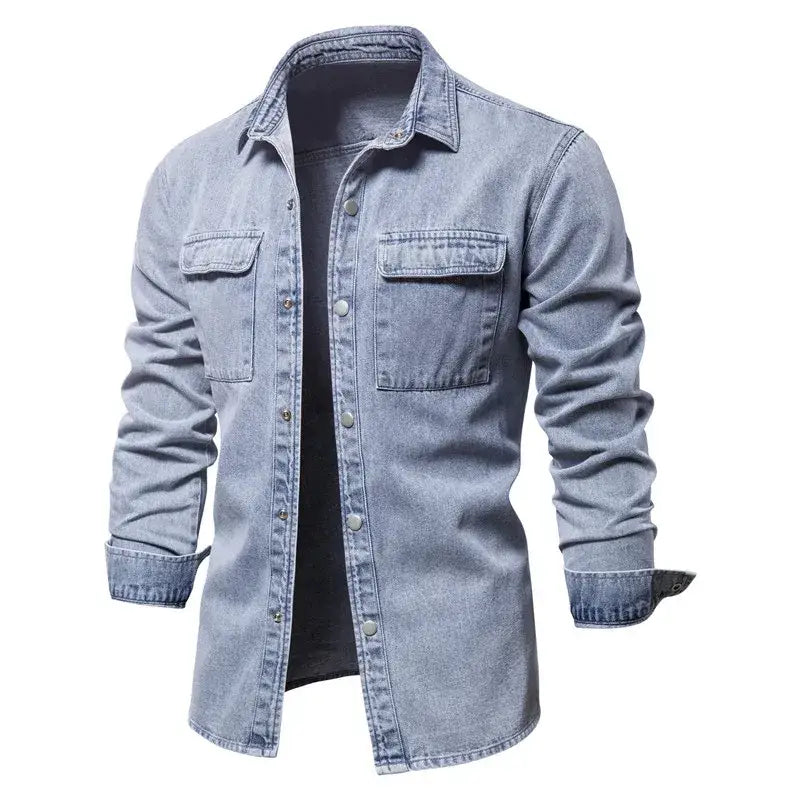 Elegance Men’s Denim Shirt