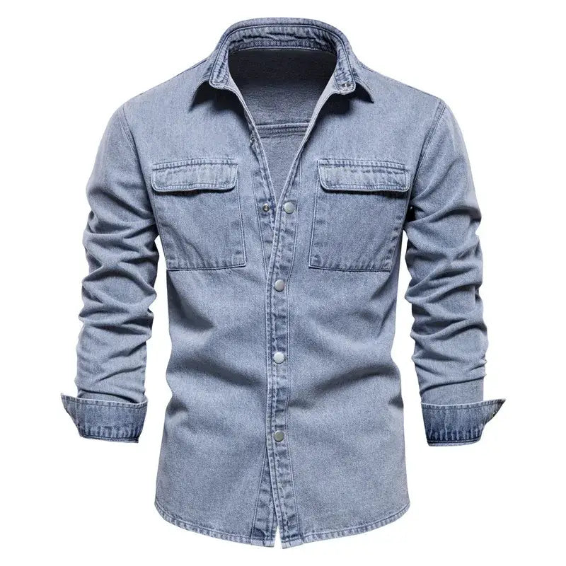 Elegance Men’s Denim Shirt