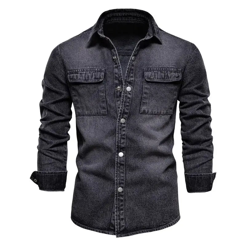 Elegance Men’s Denim Shirt