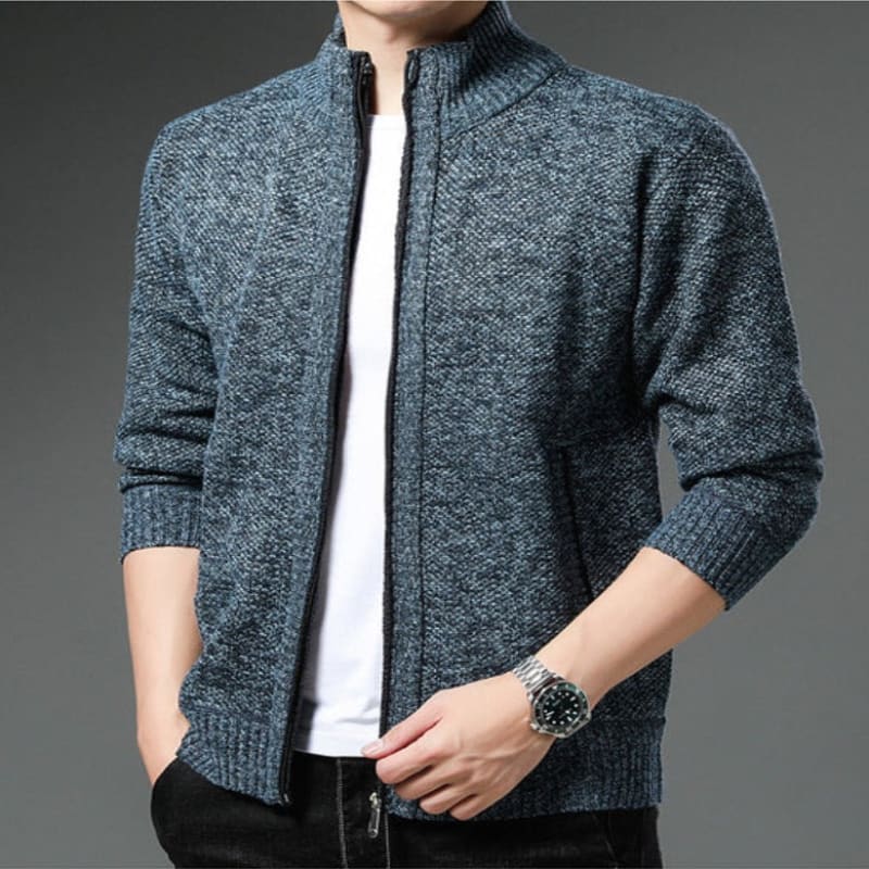 Cambridge Knit Zip Cardigan
